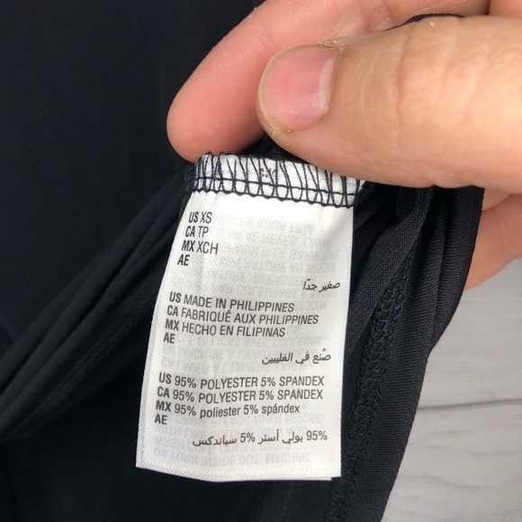 NWT JM Collection Black Tie-Front Top Sz XS - Picture 7 of 8